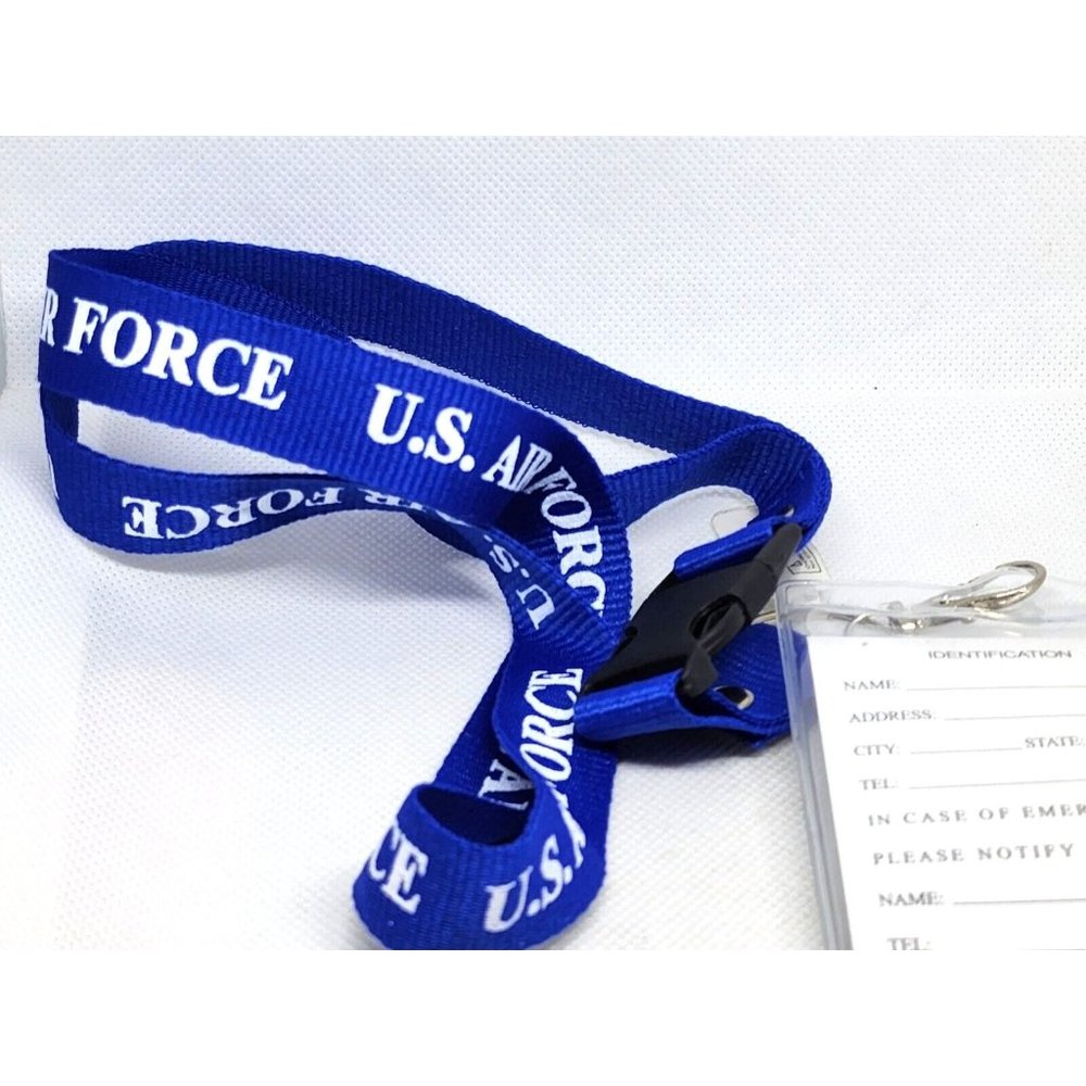 43" U.S Air Force ID Badge Detachable Lanyard Badge Holder Blue